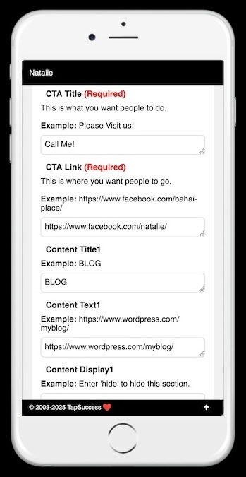 Kiʻi paʻi maoli o kahi ʻaoʻao Bio Admin. E hoʻopiha wale i ka palapala a kaomi iā 'Update and Save'